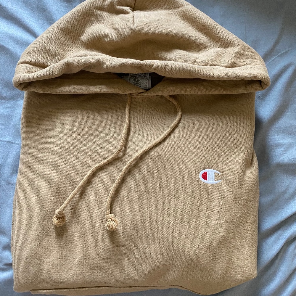 Champion Reverse Weave Pullover Hoodie- Tan